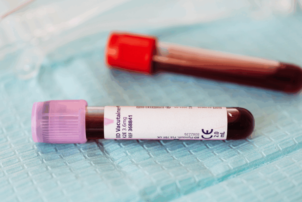 Blood sample used to prepare Platelet Rich Plasma for Dogs in regenerative veterinary therapy